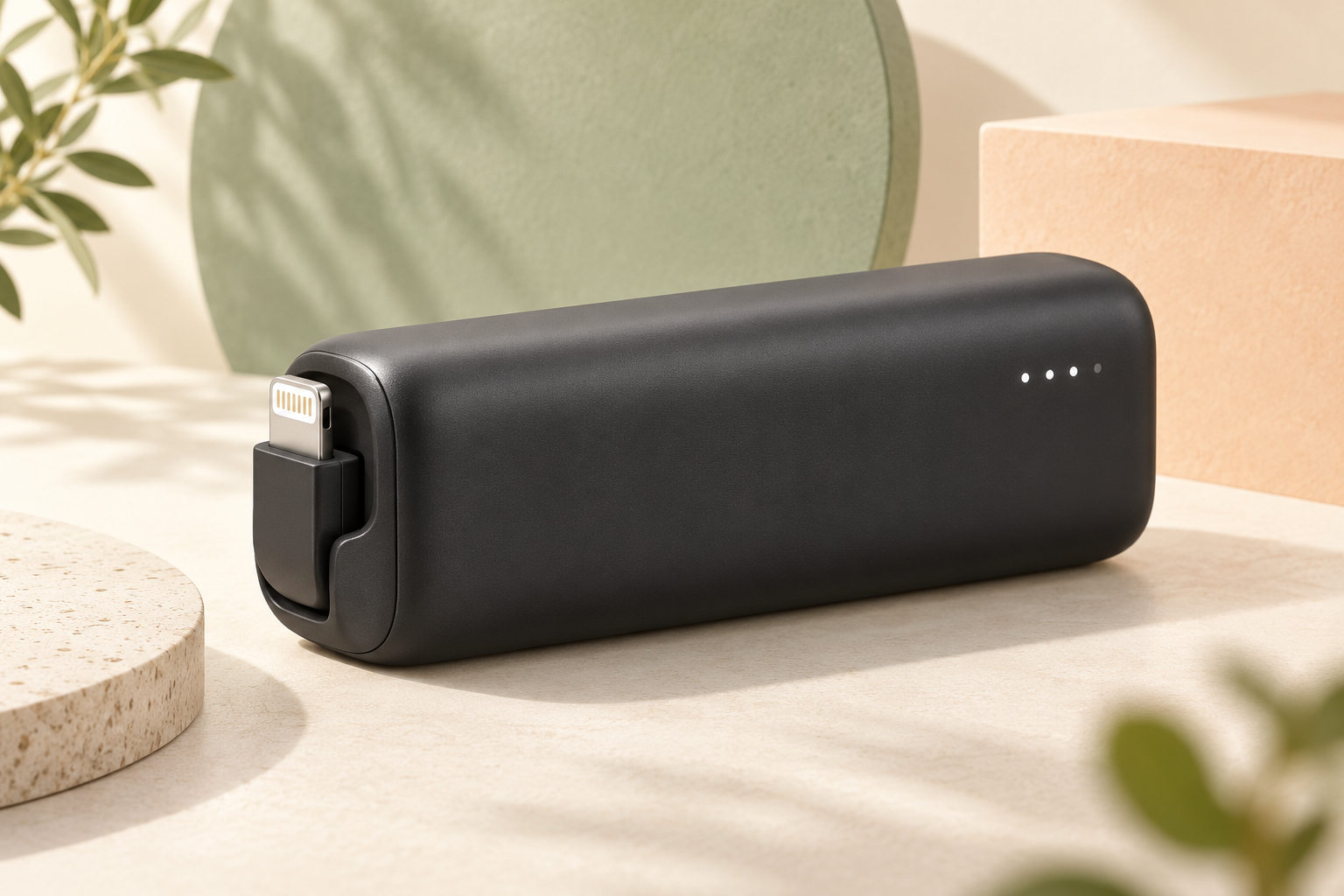 Anker Nano Power Bank (12W, Built-In Lightning Connector)の説明用イラスト