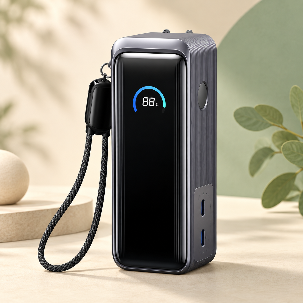 Anker Prime Power Bank (9600mAh, 65W, Fusion)の説明用イラスト