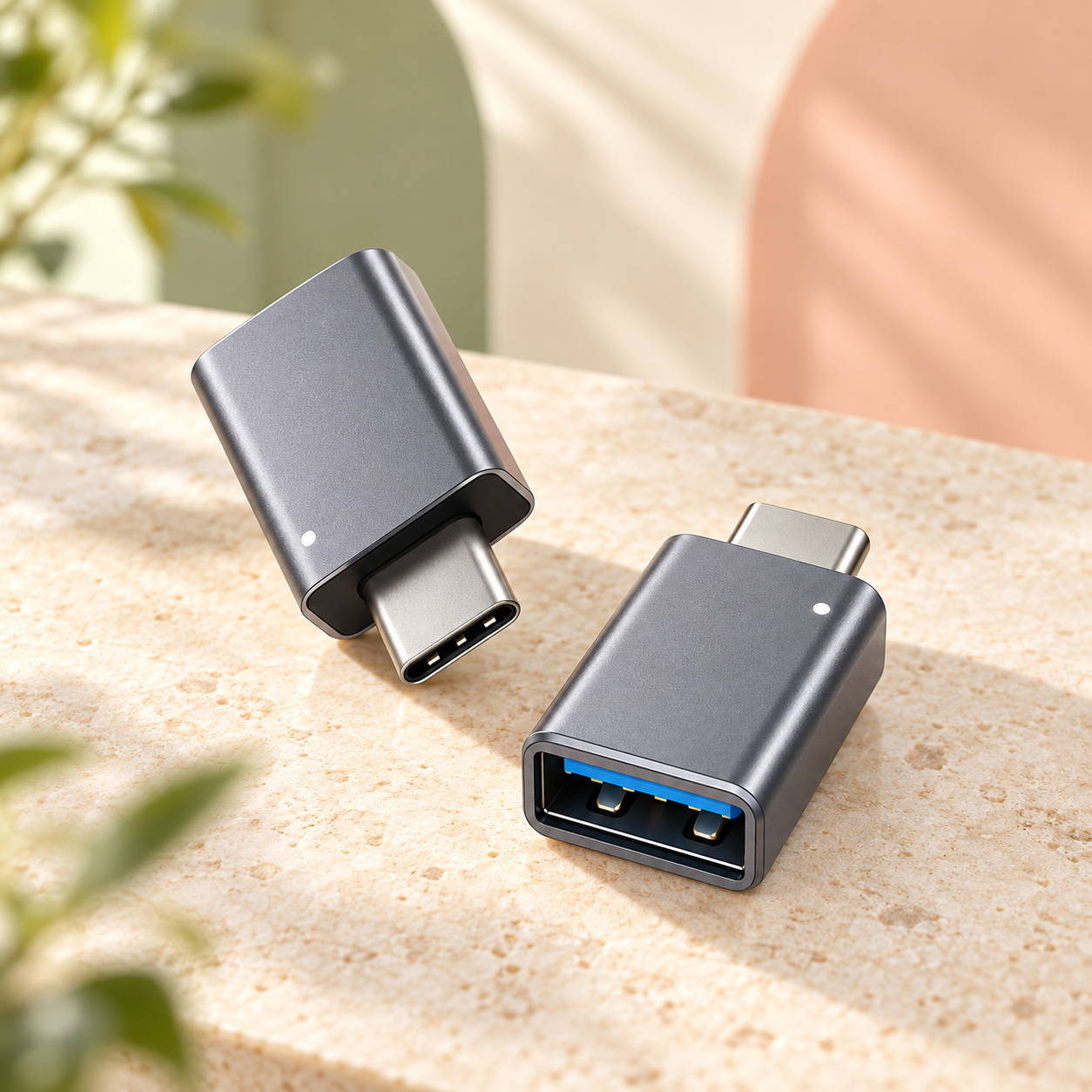 Anker USB-C & USB-A 変換アダプタ (USB3.0対応) 2個セットの説明用イラスト