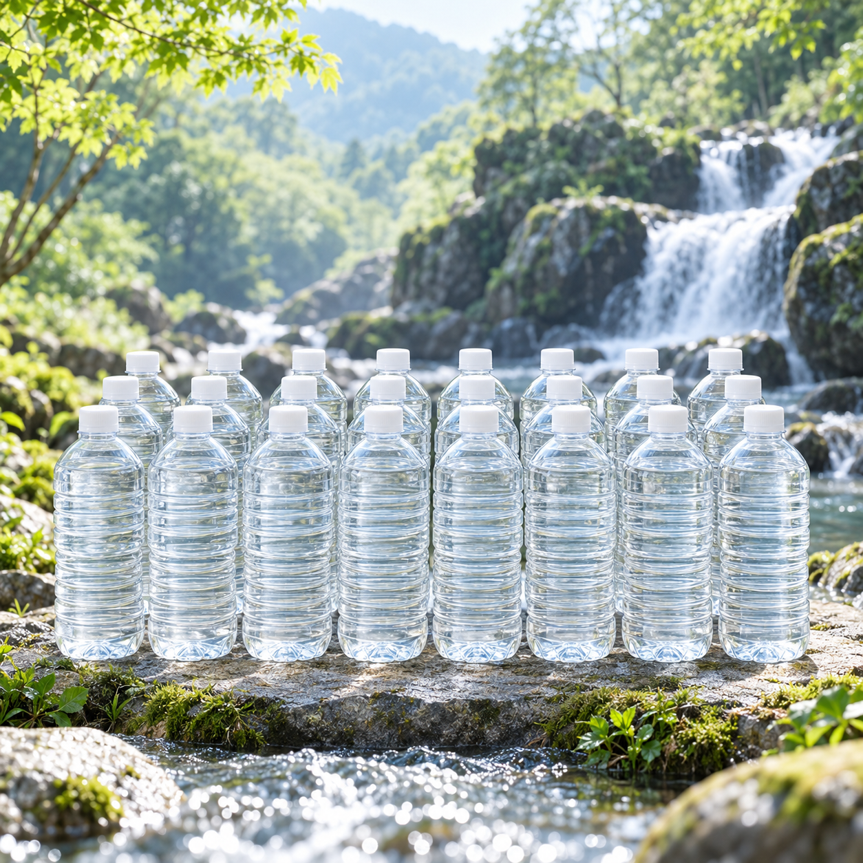 アサヒ おいしい水 天然水 ラベルレス 600ml 24本の説明用イラスト